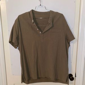 Green shirt with buttons